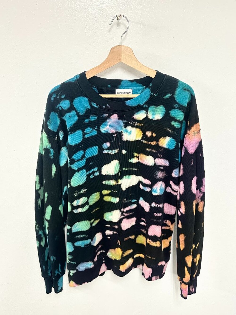 Cotton Citizen Tie Dye Oversized Crewneck Sweatshirt 100% Cotton Size Medium